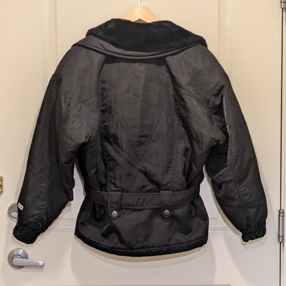 Gorgeous Vintage 90s Fera Skiwear 10 Bomber Jacket With Removable Fur Collar - Picture 8 of 15